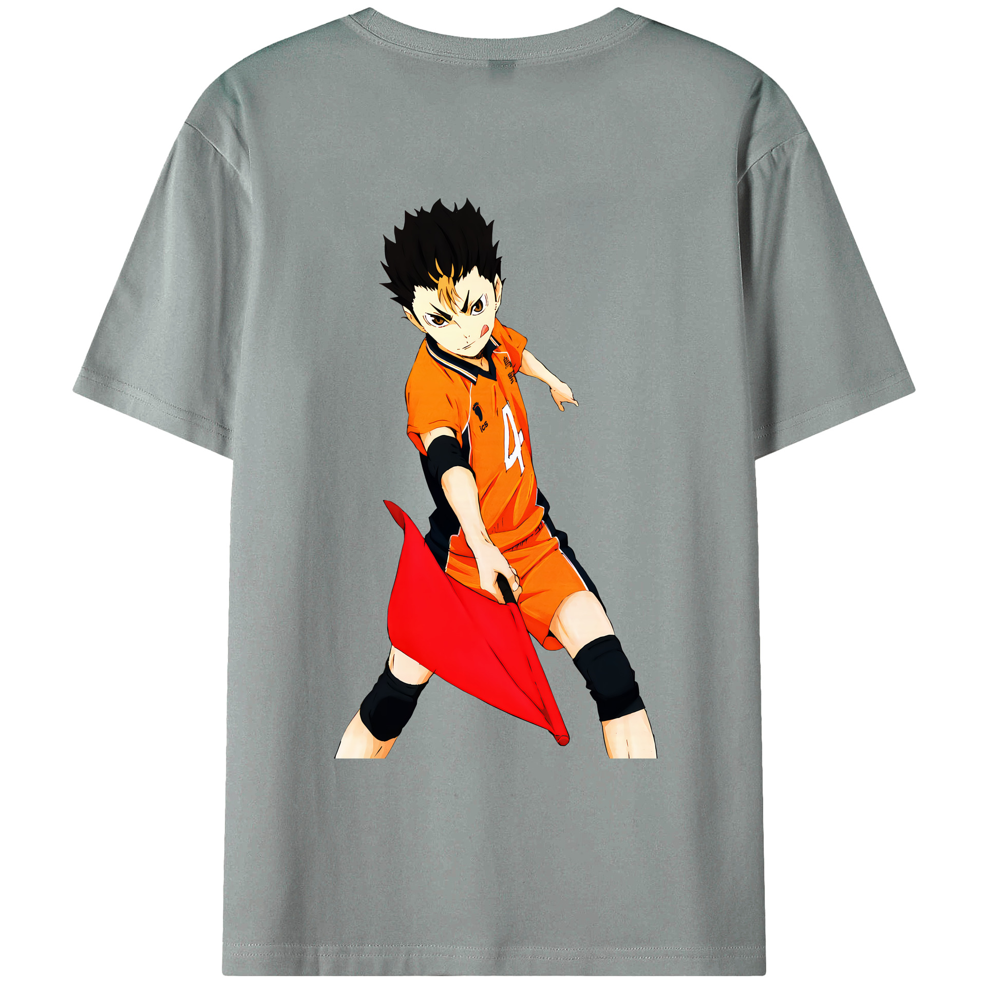 （画像用） ハイキュー!! Haikyu!! 綿100％ メンズ半袖Tシャツ（バックプリント） 通気性